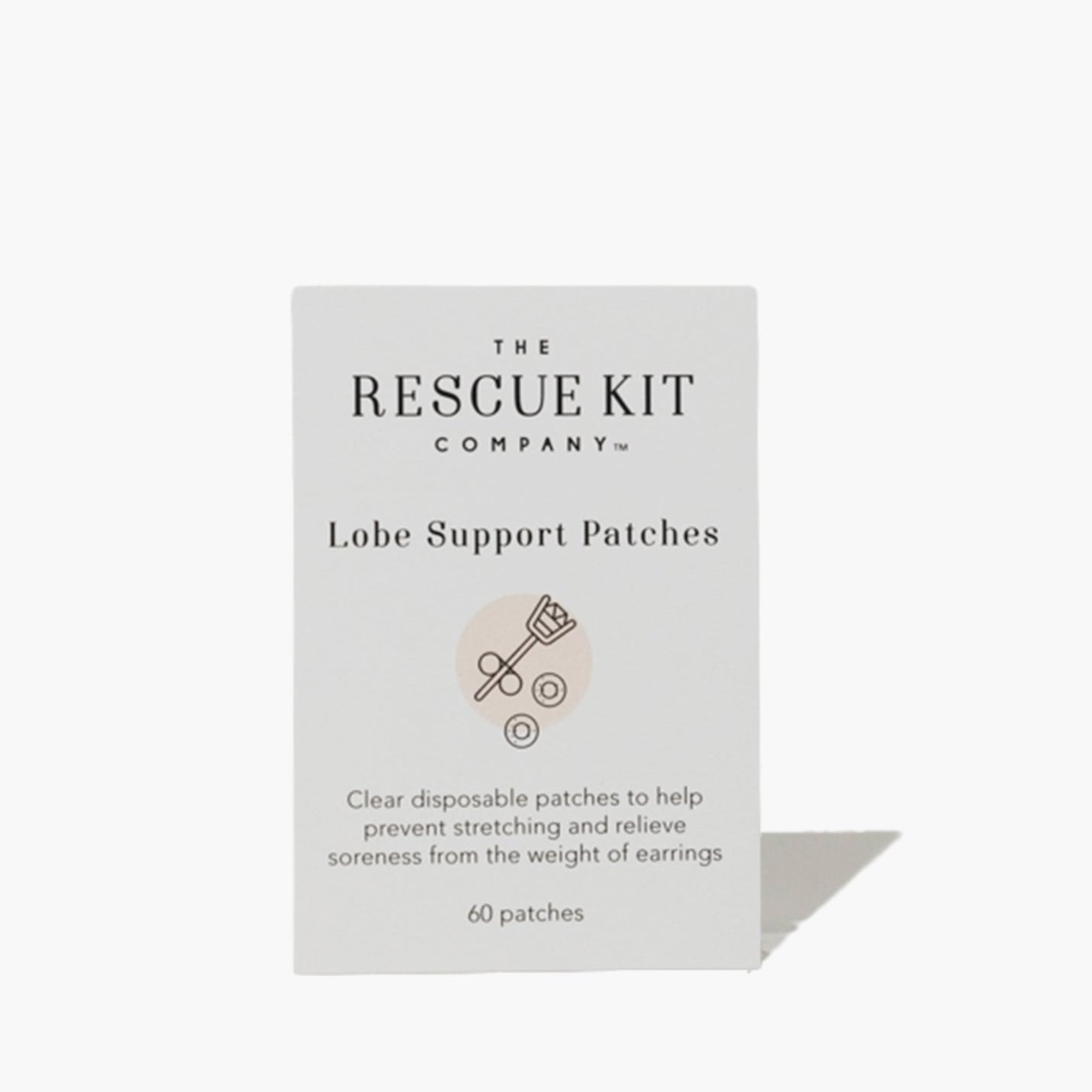 Lobe support patches packaging from The Rescue Kit Company on a white background