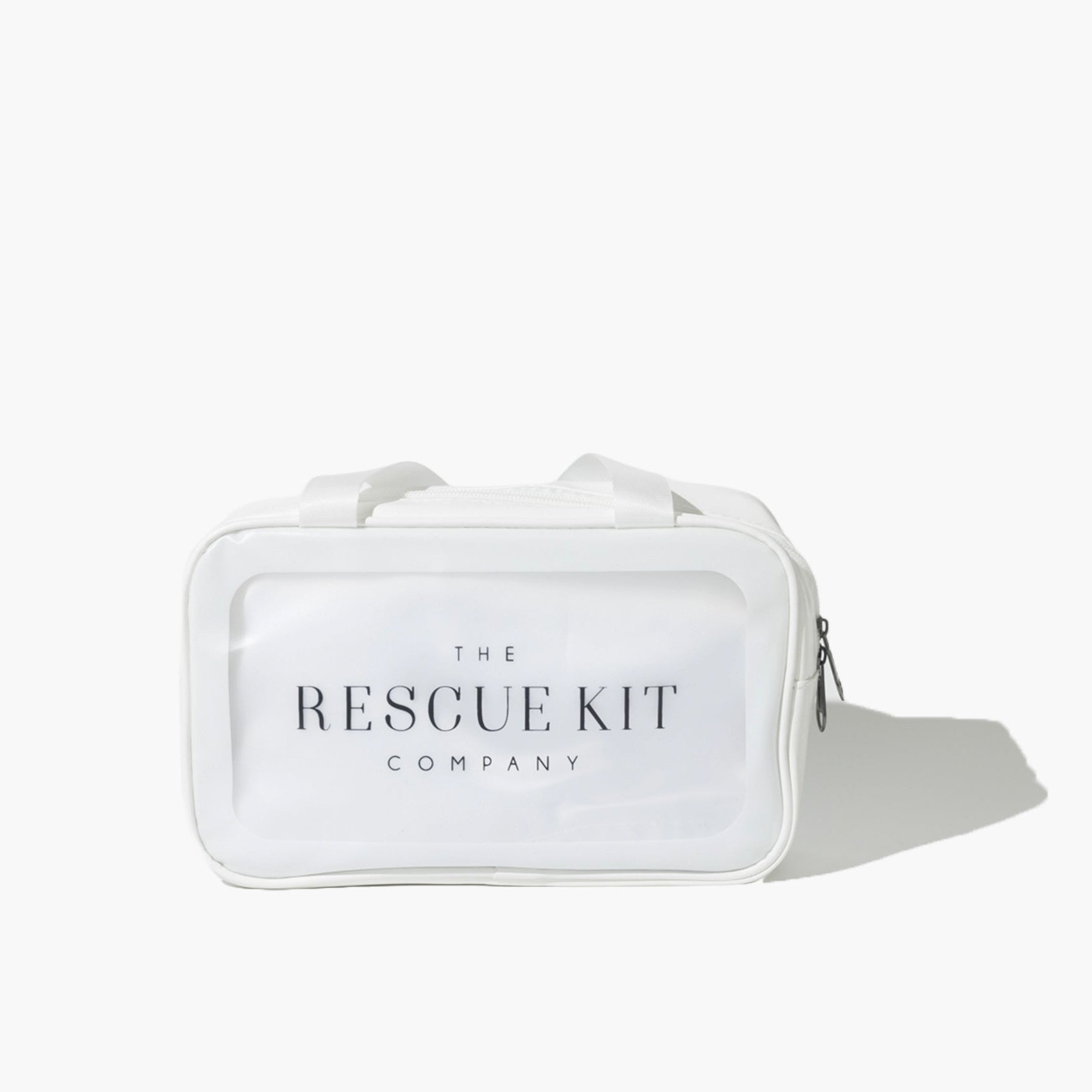 White bag with 'The Rescue Kit Company' logo on a white background