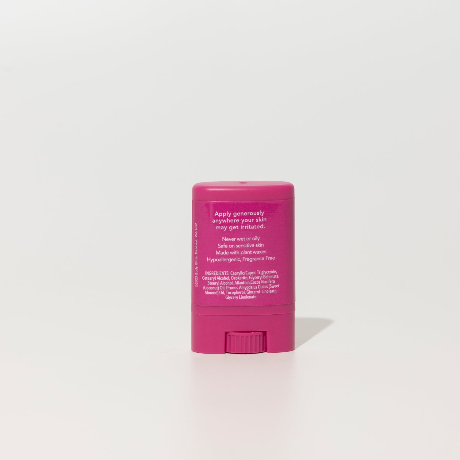 Back of The Rescue Kit Company x Body Glide blister and chafe balm showing usage instructions, ingredients, and product benefits for sensitive skin.








